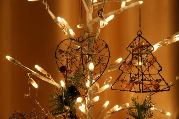 Glowing Christmas electric garland — Stock Photo, Image