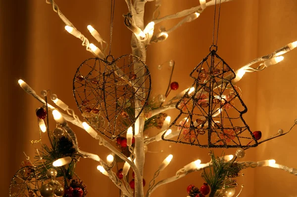 Glowing Christmas electric garland — Stock Photo, Image