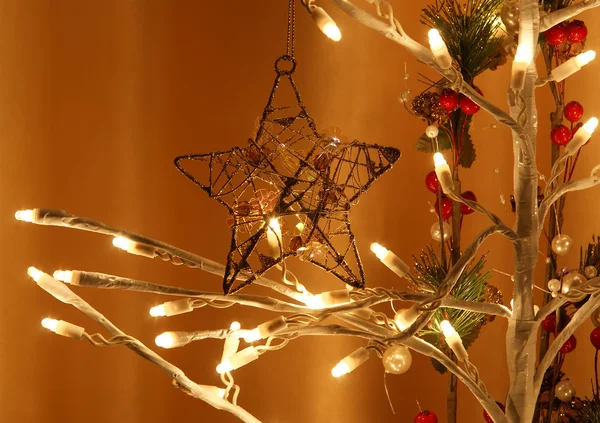 Glowing Christmas electric garland — Stock Photo, Image