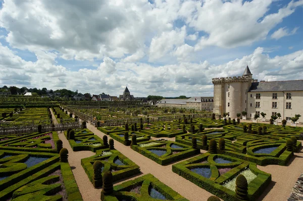 Castello di Villandry e il suo giardino, Valle della Loira, Francia — Foto Stock