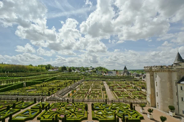 Castello di Villandry e il suo giardino, Valle della Loira, Francia — Foto Stock