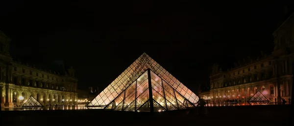 The Louvre Palace and the Pyramid,,, France — стоковое фото