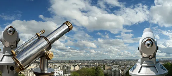 Skyline de Paris pour la basilique du Sacré-Cœur, France — Photo