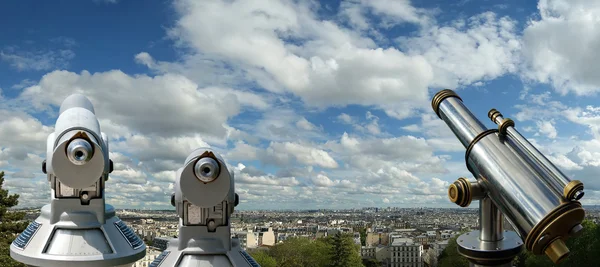 Parijs skyline fom de Sacre-C? uw basiliek, Frankrijk — Stockfoto