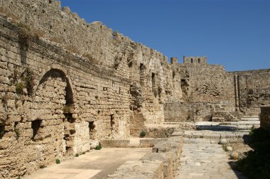 Ortaçağ surları rhodes Town, Yunanistan