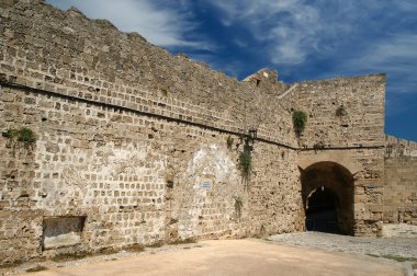 Ortaçağ surları rhodes Town, Yunanistan