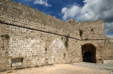 Ortaçağ surları rhodes Town, Yunanistan