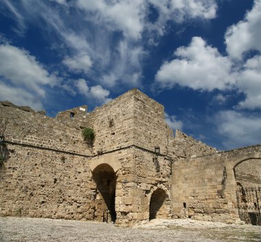 Ortaçağ surları rhodes Town, Yunanistan