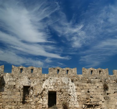 Ortaçağ surları rhodes Town, Yunanistan