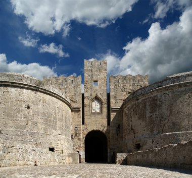 Ortaçağ surları rhodes Town, Yunanistan