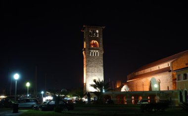 Rodos Adası landmark, mandraki port, Yunanistan.