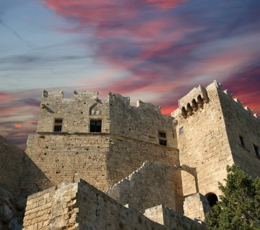 linods Akropol'de rhodos antik Arkeolojik Sit, Yunanistan