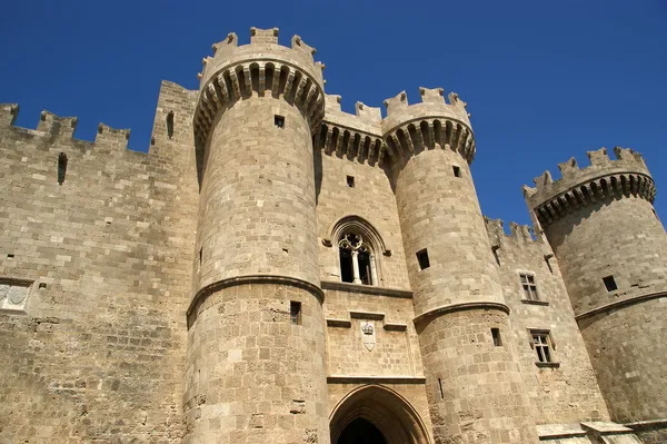 Rhodos středověkých rytířů hrad (palác), Řecko — Stock fotografie