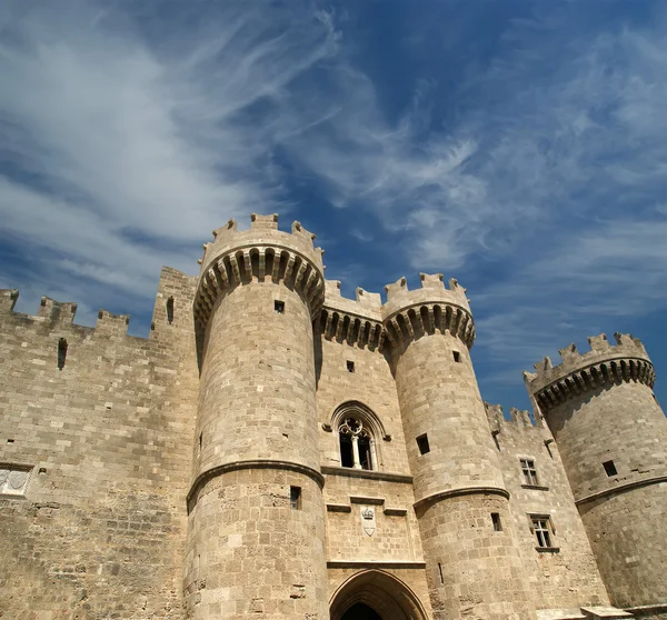 Rhodos medeltida riddare castle (palatset), Grekland — Stockfoto