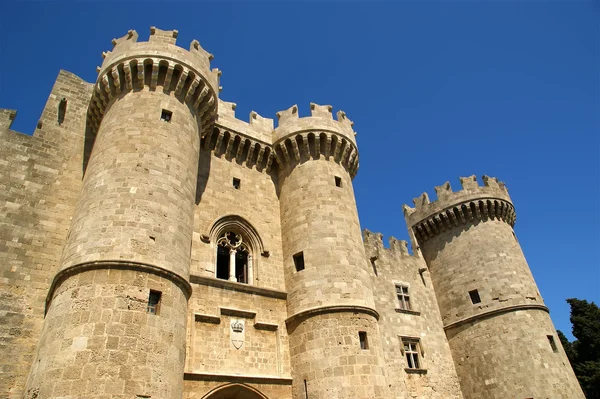 Rhodes średniowiecznych rycerzy zamek (pałac), Grecja — Zdjęcie stockowe