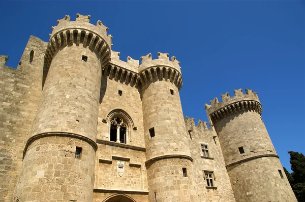 Rhodos středověkých rytířů hrad (palác), Řecko — Stock fotografie