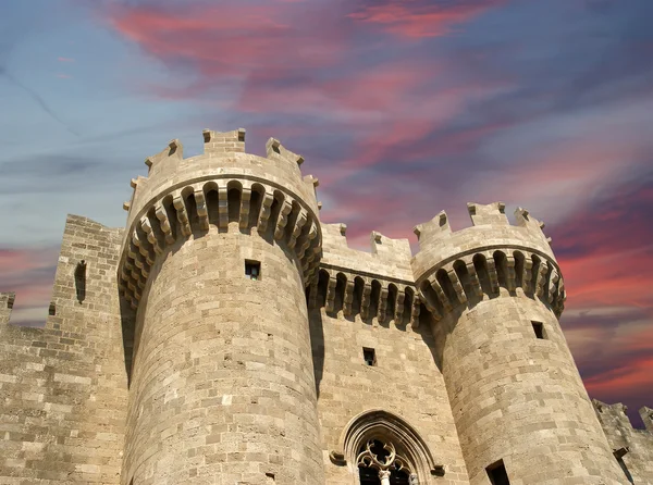 Rodos Ortaçağ Şövalyeleri kale (saray), Yunanistan — Stok fotoğraf