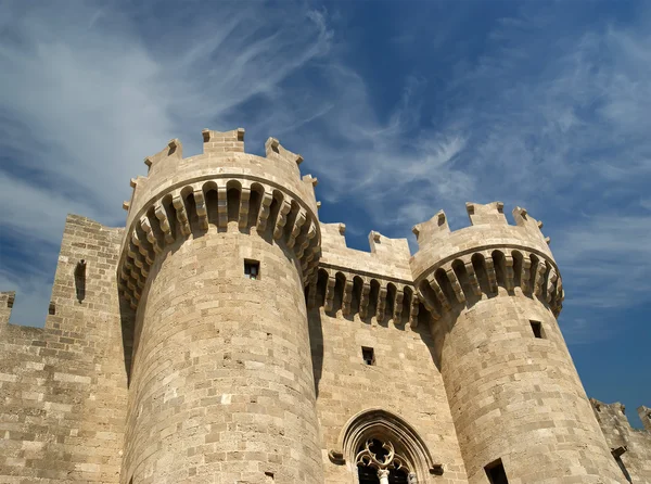 Rhodes middeleeuwse ridders kasteel (Paleis), Griekenland — Stockfoto