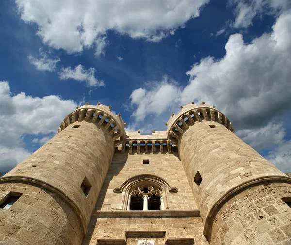 Rhodos středověkých rytířů hrad (palác), Řecko — Stock fotografie