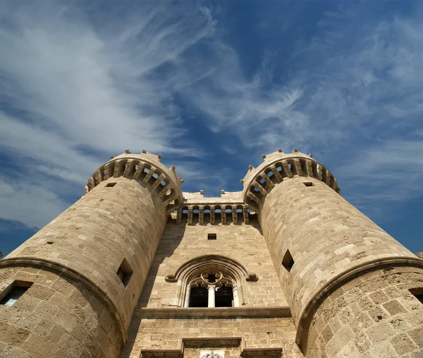 Rhodes mittelalterliche Ritterburg (Palast), Griechenland — Stockfoto