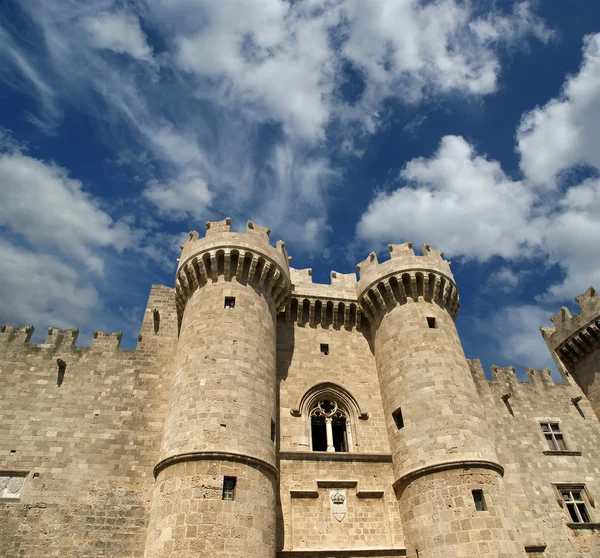 Rhodos medeltida riddare castle (palatset), Grekland — Stockfoto