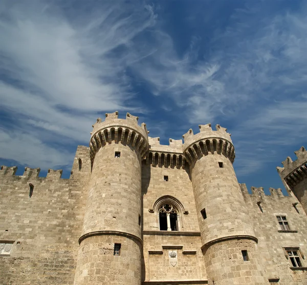 Rhodes mittelalterliche Ritterburg (Palast), Griechenland — Stockfoto