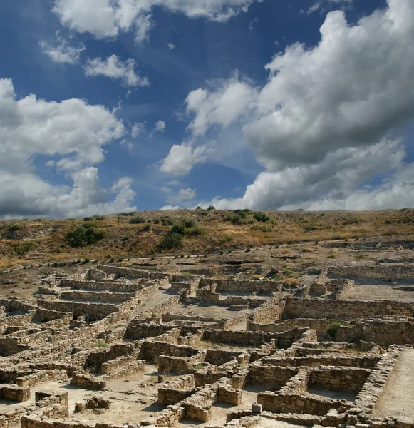 Antické ruiny Kameiros, Rhodos - Řecko — Stock fotografie