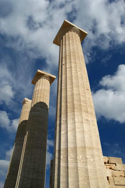 Akropolis Lindos, pulau Rhodes, Yunani — Stok Foto