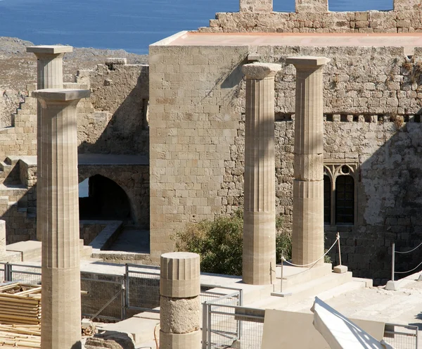 Acropolis of Lindos, Rhodes island, Greece — Stock Photo, Image