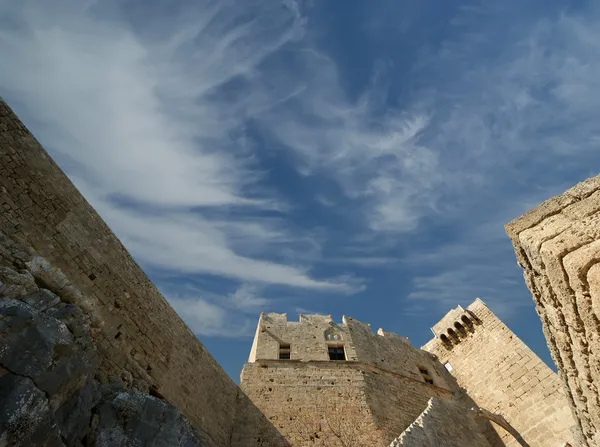 Linods Acropolis on Rhodos Ancient Archeological site, Greece — Stock Photo, Image