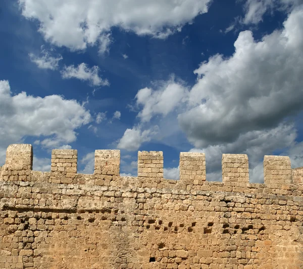 Linods Akropol na starożytne wykopaliska archeologiczne rhodos, Grecja — Zdjęcie stockowe