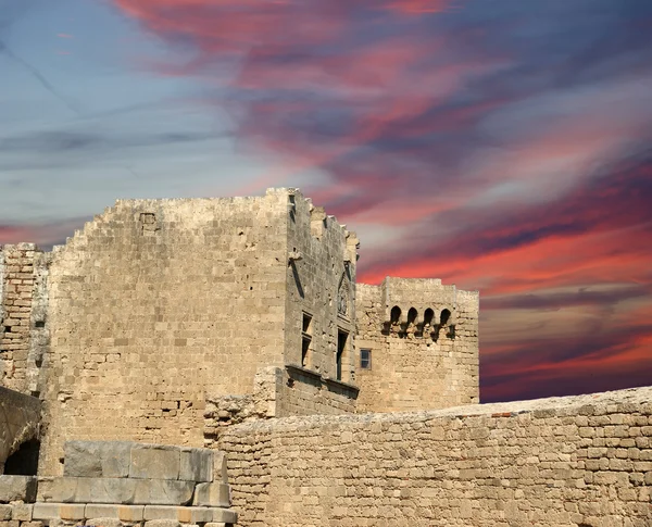 Linods Acropolis on Rhodos Ancient Archeological site, Grécia — Fotografia de Stock