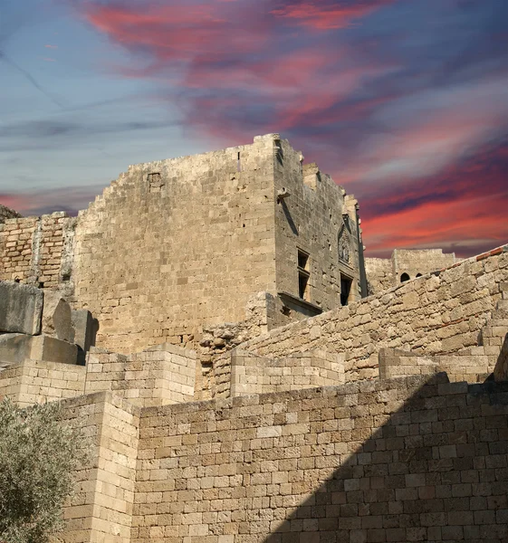 Acrópolis de Linods en Rhodos Antiguo sitio arqueológico, Grecia — Foto de Stock