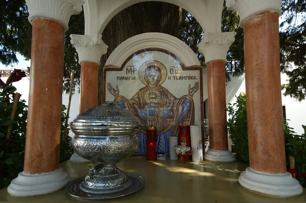 圣母 tsambika 修道院。罗兹。希腊 — 图库照片