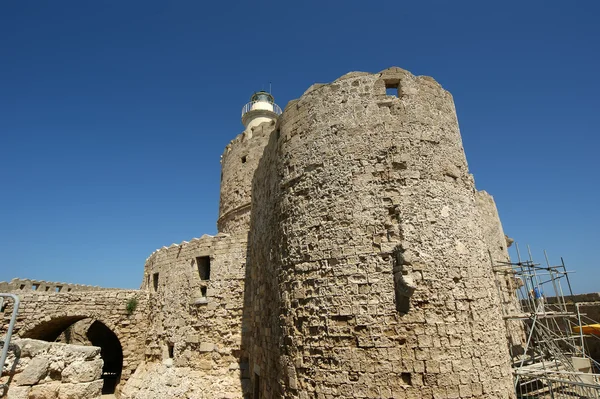 Rhodos věž svatého Mikuláše, Řecko — Stock fotografie