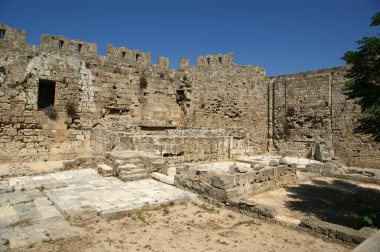 Ortaçağ surları rhodes Town, Yunanistan