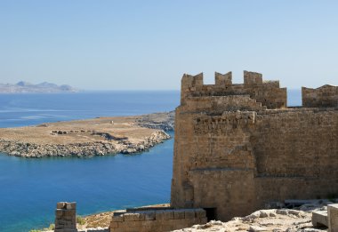 linods Akropol'de rhodos antik Arkeolojik Sit, Yunanistan