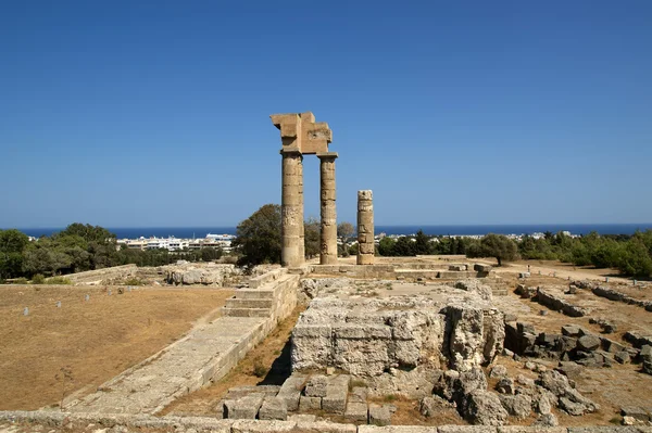 Храм Аполлона на Акрополе Родоса, Греция — стоковое фото