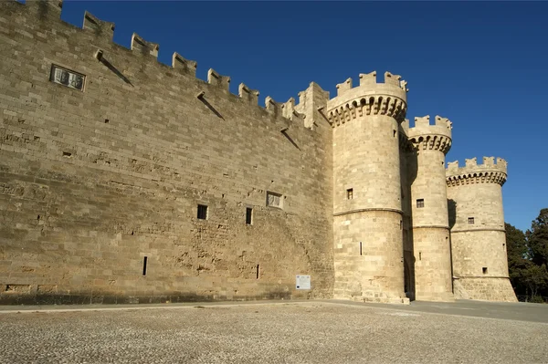 Rhodes middeleeuwse ridders kasteel (Paleis), Griekenland — Stockfoto