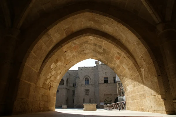 Rhodos středověkých rytířů hrad (palác), Řecko — Stock fotografie