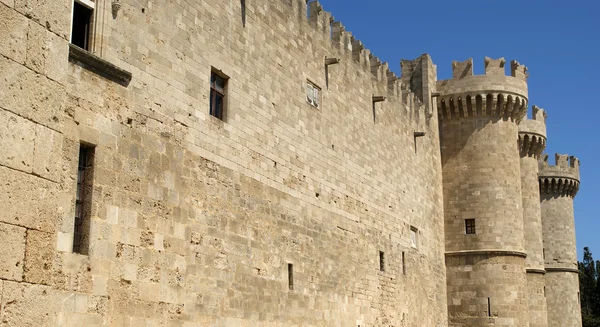 Rhodos středověkých rytířů hrad (palác), Řecko — Stock fotografie