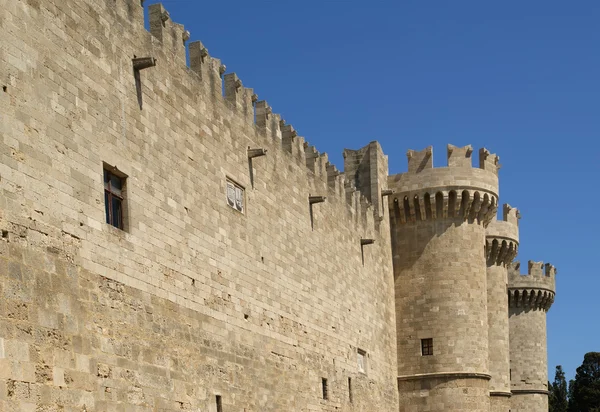 Rhodos středověkých rytířů hrad (palác), Řecko — Stock fotografie