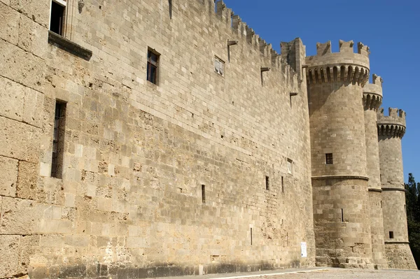 Castillo de Rodas Caballeros Medievales (Palacio), Grecia — Foto de Stock