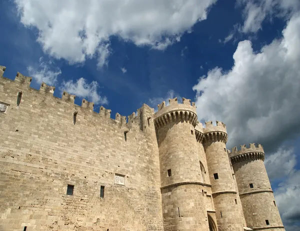 Rhodes middeleeuwse ridders kasteel (Paleis), Griekenland — Stockfoto