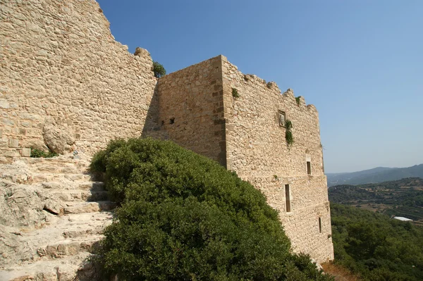 Middeleeuws kasteel van kritinia in rhodes Griekenland, Dodekanesos — Stockfoto