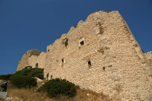 Средневековый замок Критиния на Родосе Греция, Додеканес — стоковое фото