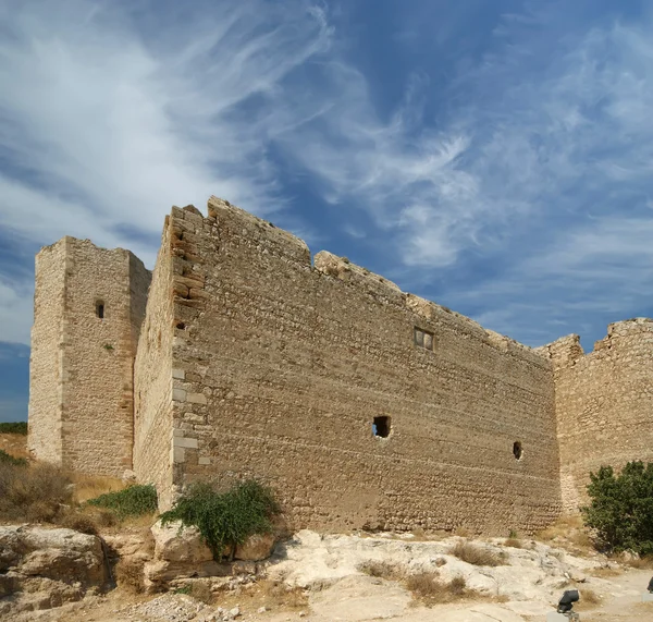 Medeltida slottet kritinia i Rhodos Grekland, Dodekanisos — Stockfoto