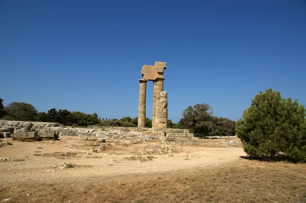 Apollo Temple at the Acropolis of Rhodes, Greece — Stock Photo, Image