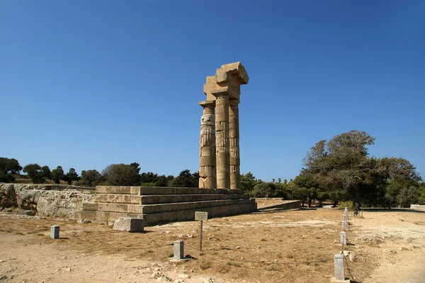 Temple Apollo à l'Acropole de Rhodes, Grèce — Photo