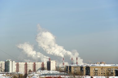 boruları, elektrik santrali yanan kömür.
